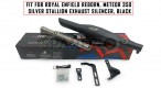 Fit For Royal Enfield Reborn and Meteor 350 Silver Stallion Exhaust Silencer Black - SPAREZO